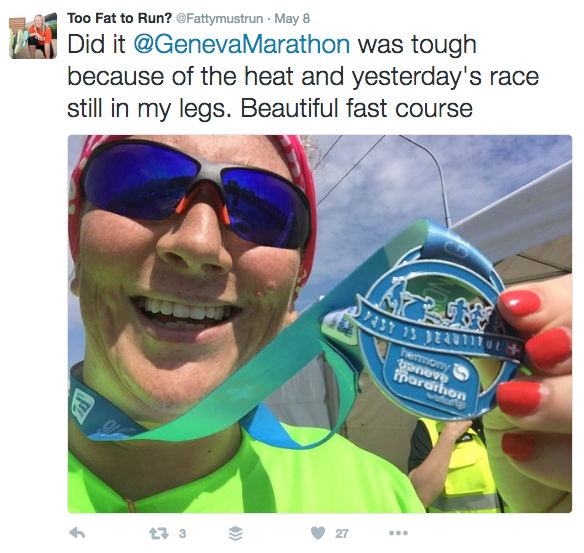 Geneva Marathon influencer Julie Creffield